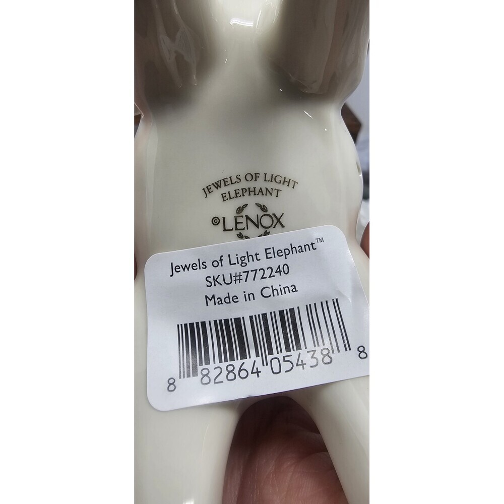 Lenox Jewels of Light Elephant Pierced Ivory Fine China Sculpture 24k Gold NEW - Picture 7 of 10